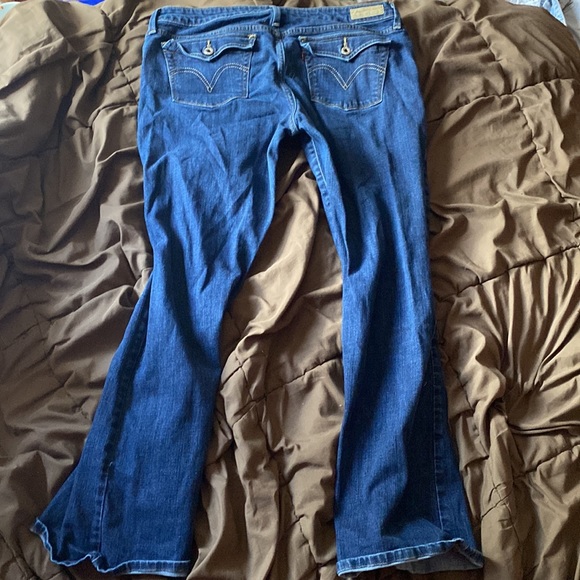 Womens Blue Low Boot Cut Jeans — Levi’s - Picture 2 of 2